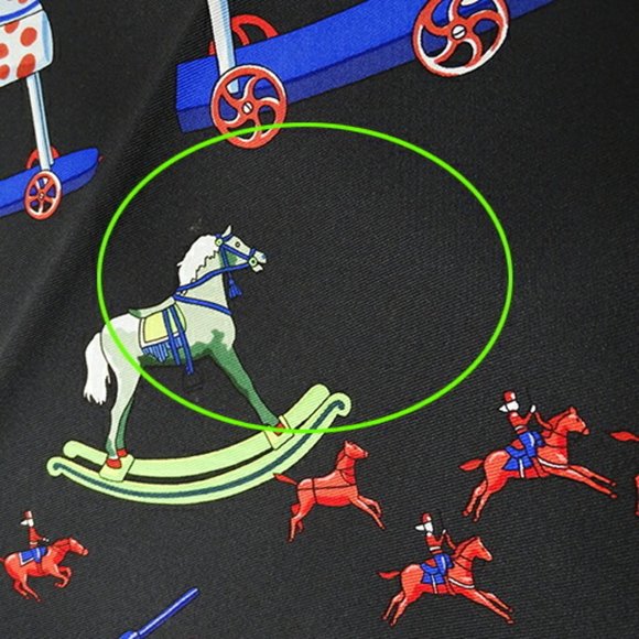 HERMES Authentic Black Silk Scarf - Picture 10 of 12